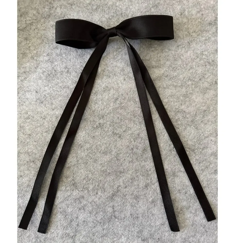 SHASHI REVOLVE NWOT The Girlie Bow Satin Black Preppy Cottagecore Fairycoree